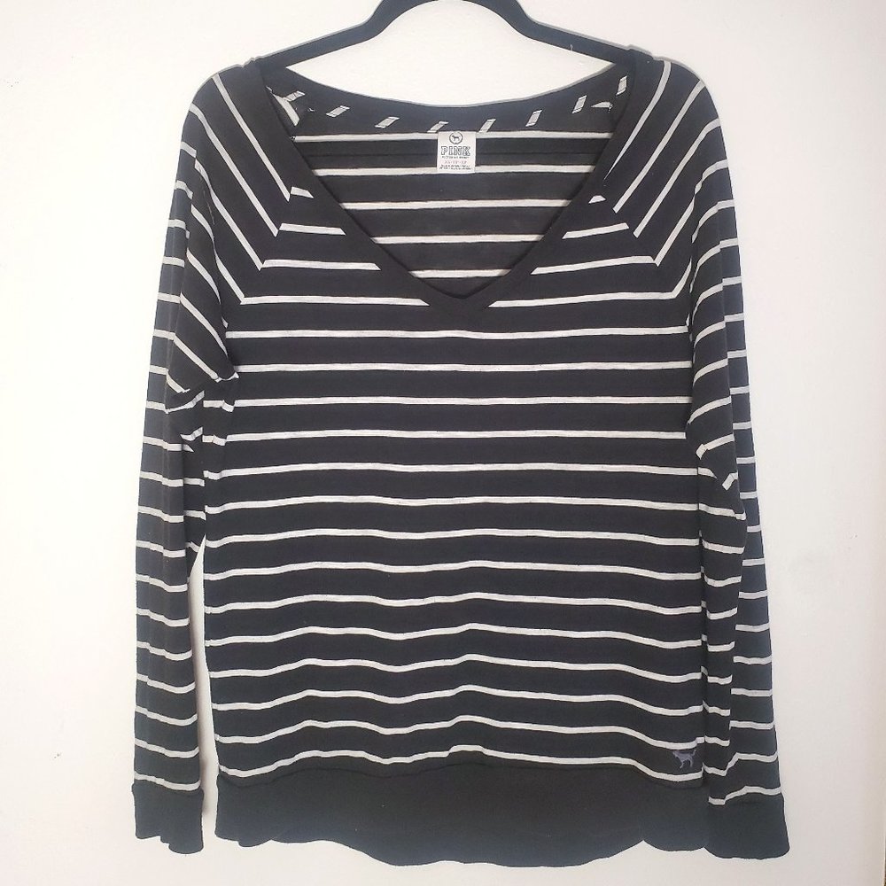 Victoria's Secret Pink striped v neck
